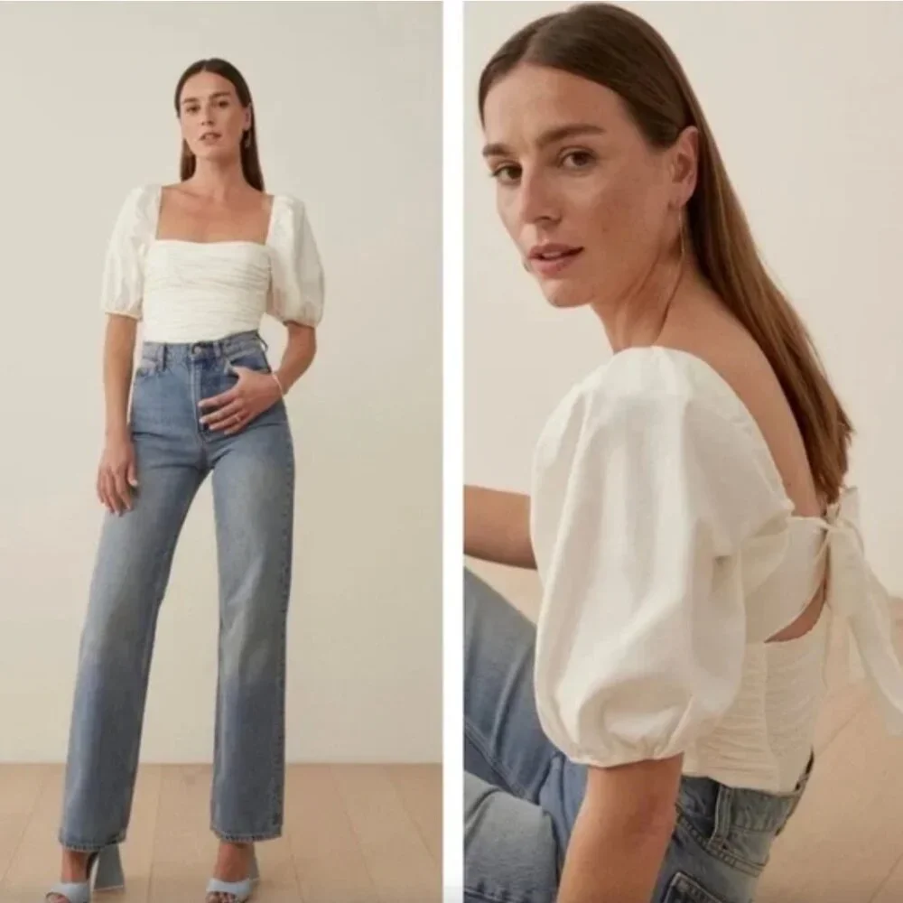Reformation Barry Top in White - Picture 1 of 10